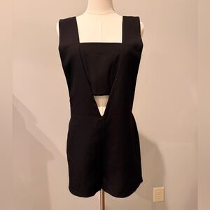 English Factory Black Sleeveless Romper